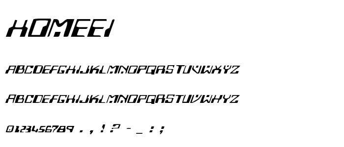 Homeei font