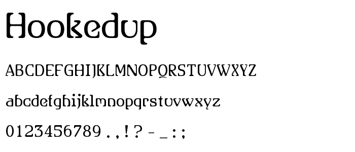 Hookedup font