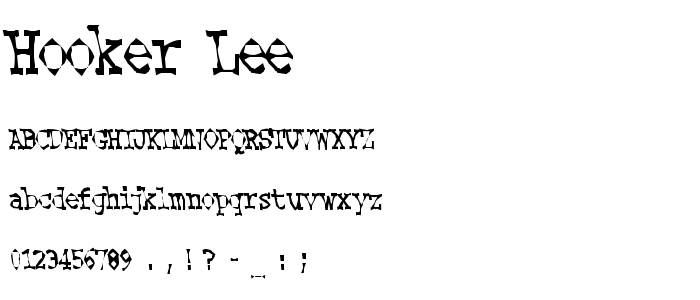 Hooker_Lee font