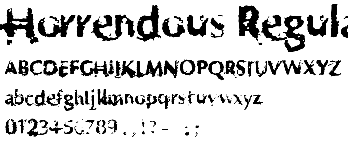Horrendous_Regular font