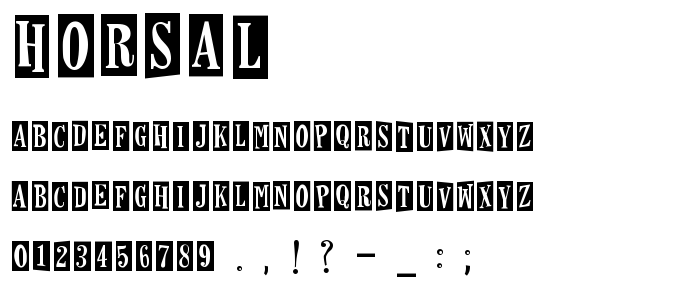 Horsal font