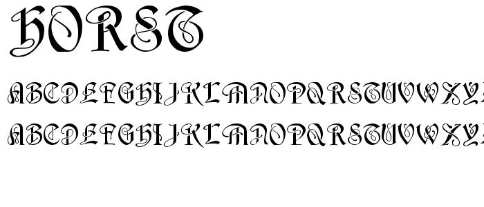 Horst font