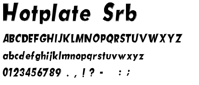 Hotplate_Srb font