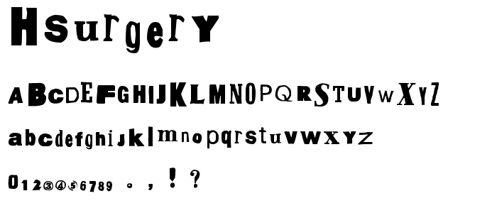 Hsurgery font