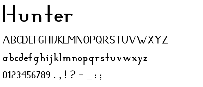 Hunter font