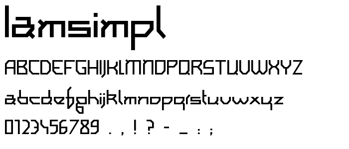 Iamsimpl font