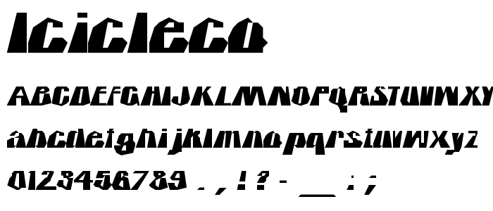 Icicleco font