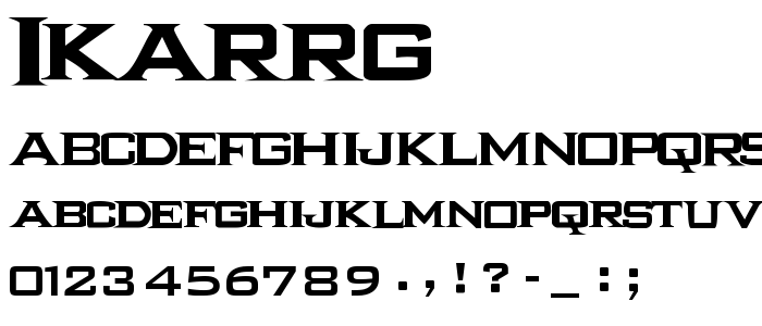 Ikarrg font