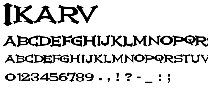 Ikarv font