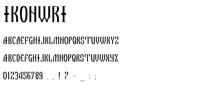 Ikonwri font