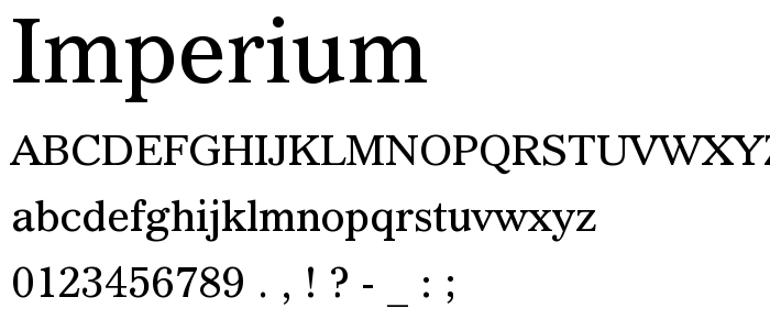 Imperium font