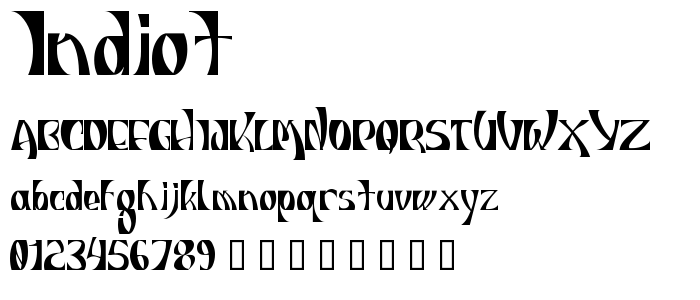 Indiot font