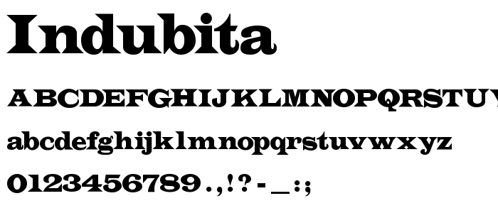 Indubita font