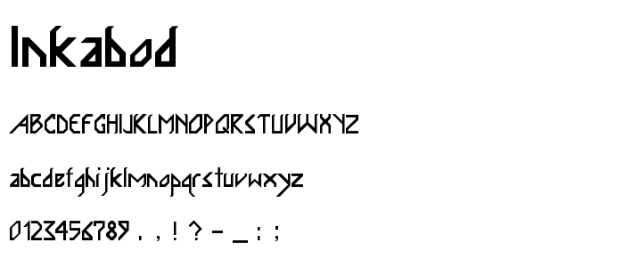 Inkabod font