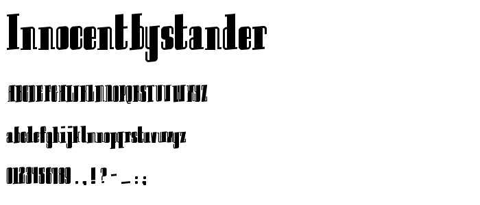 Innocentbystander font