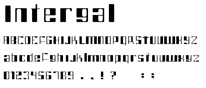 Intergal font