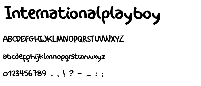 Internationalplayboy font