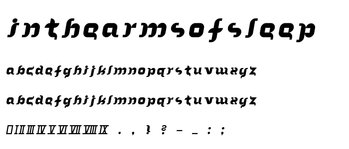 Inthearmsofsleep font