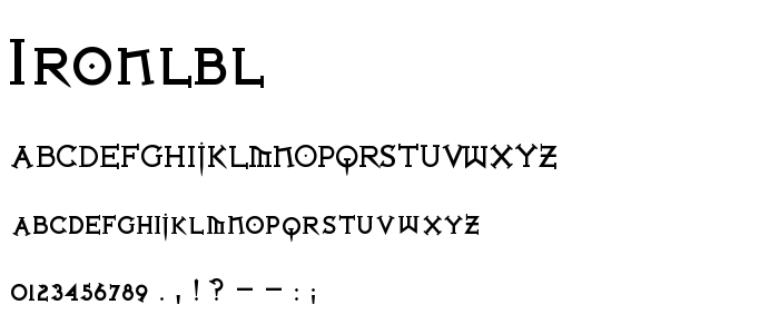 Ironlbl font