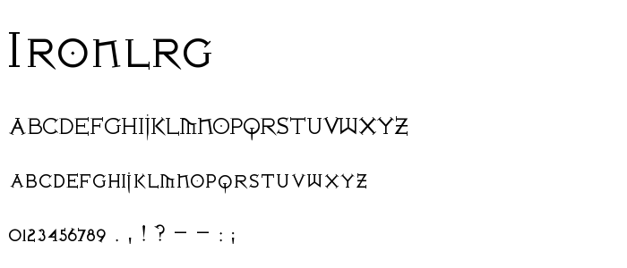 Ironlrg font