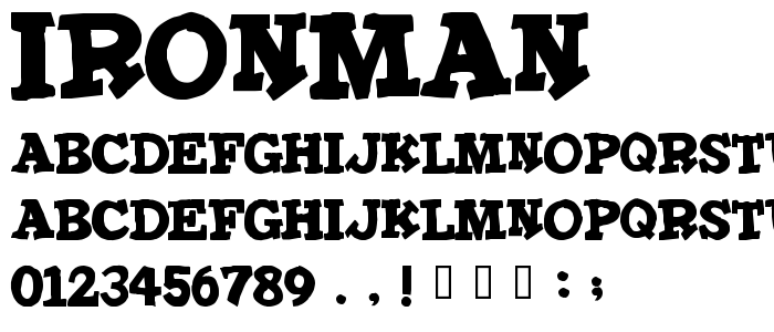 Ironman font