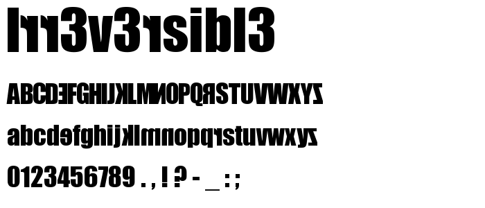 Irr3v3rsibl3 font