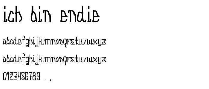 Ich_Bin_Endie font