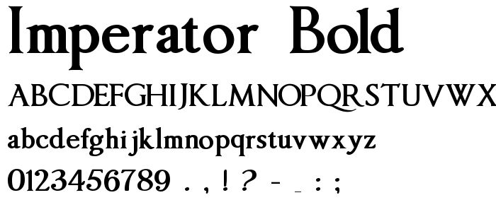 Imperator_Bold font