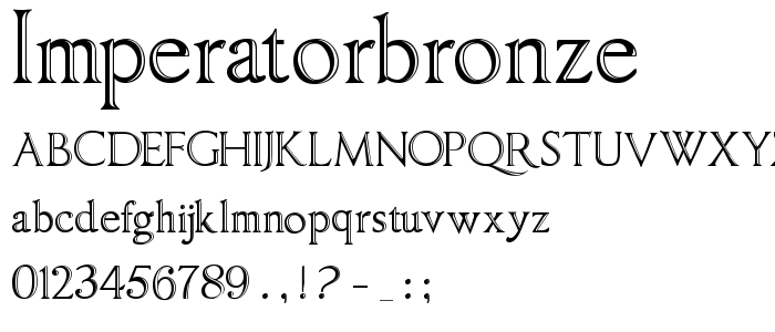 Imperatorbronze font