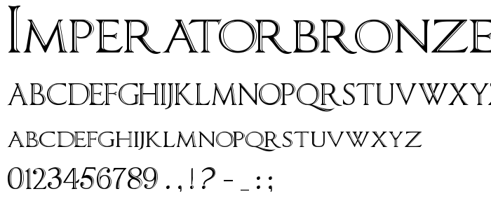 Imperatorbronzesmallcaps font