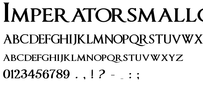 Imperatorsmallcaps_Bold font