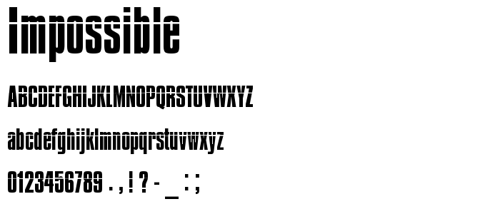 Impossible font