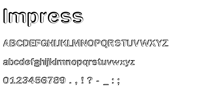 Impress font