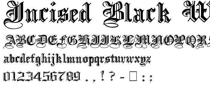 Incised_Black_Wide font