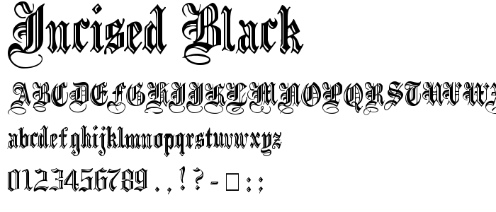 Incised_Black font