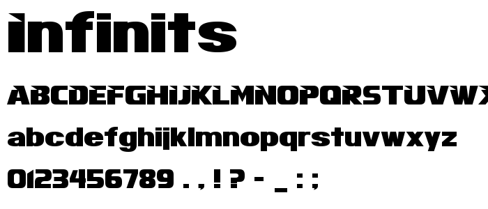 Infinits font