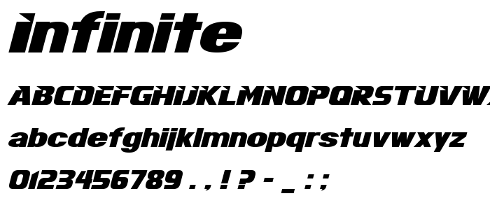 Infinite font