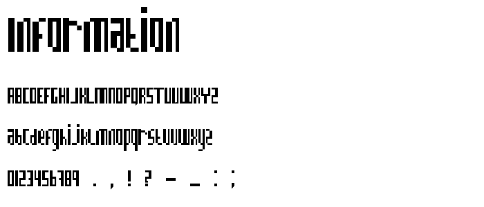 Information font