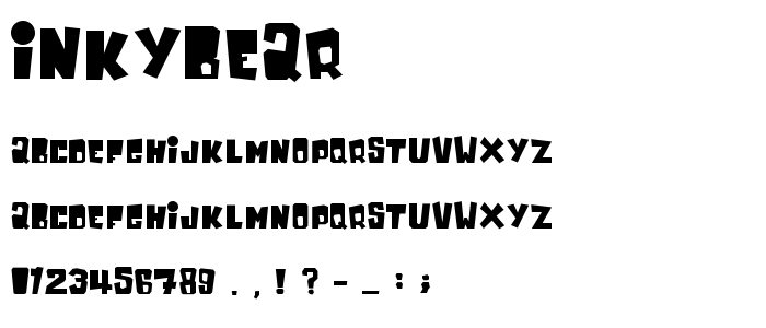 Inkybear font