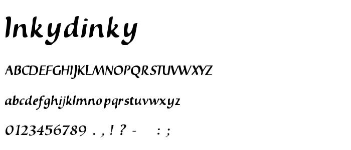 Inkydinky font