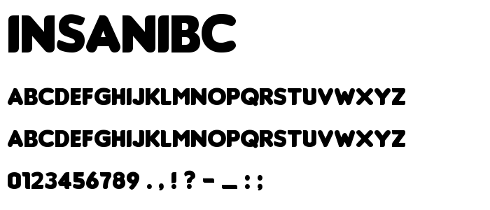 Insanibc font