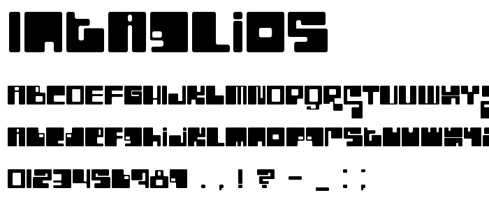 Intaglios font