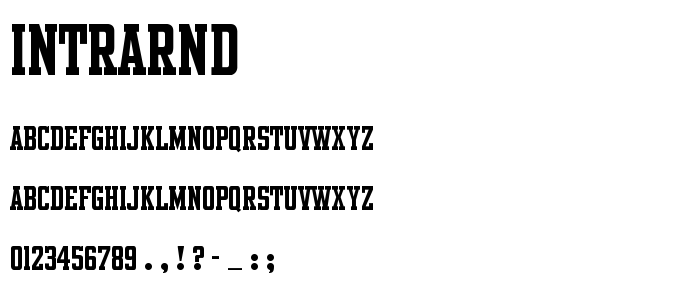 Intrarnd font