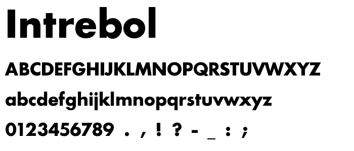 Intrebol font