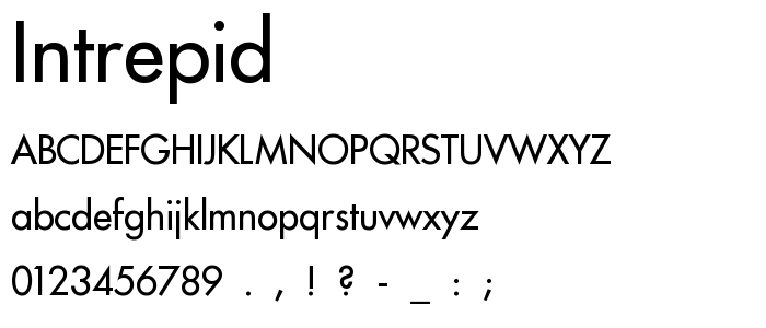 Intrepid font