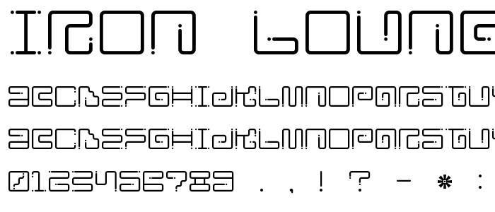 Iron_Lounge_Dots font