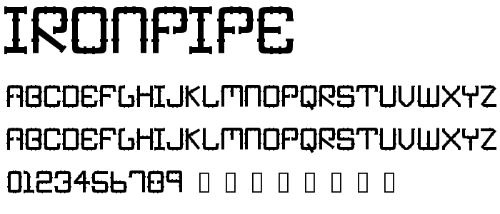 Ironpipe font