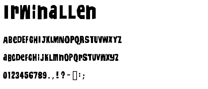 Irwinallen font