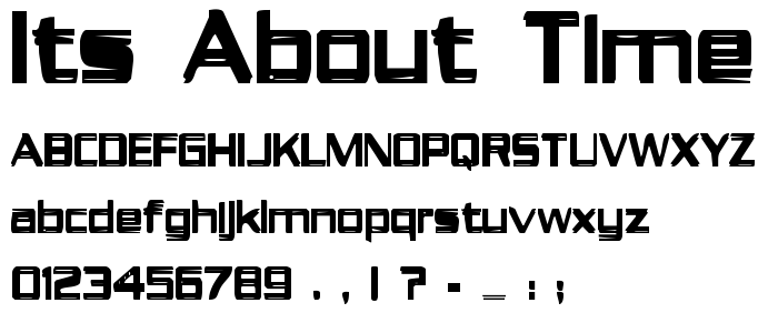 Its_About_Time font