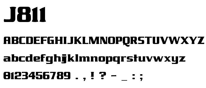 J811 font